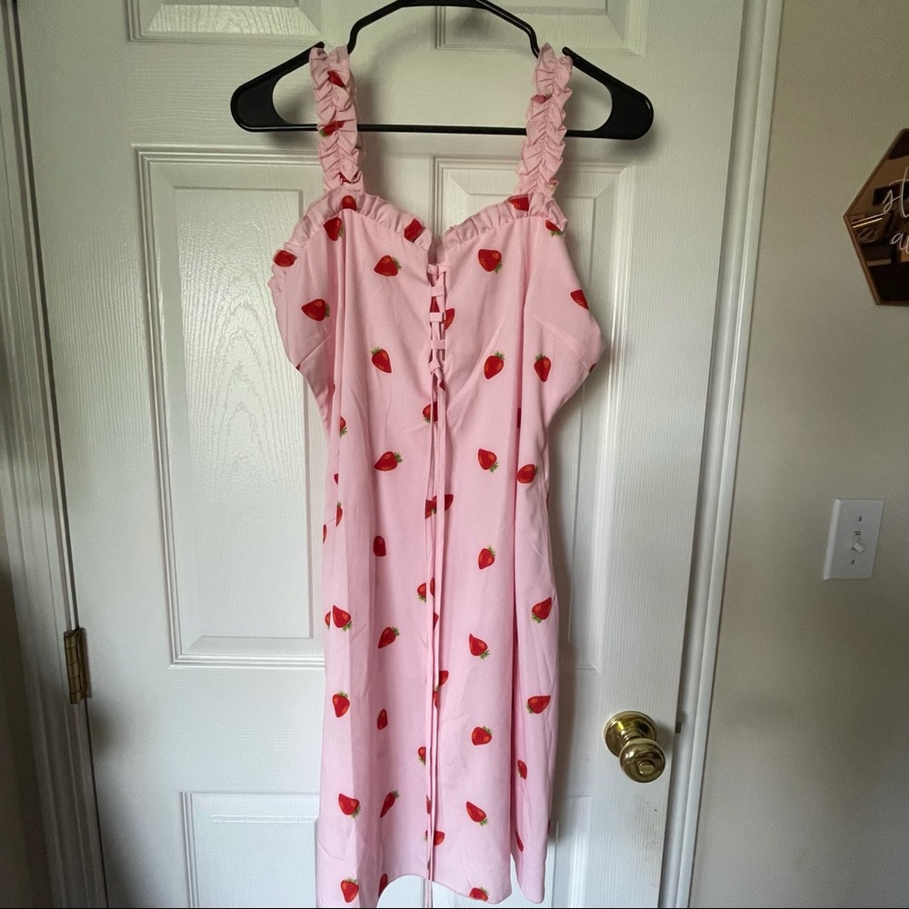 NWOT Pink Strawberry Dress